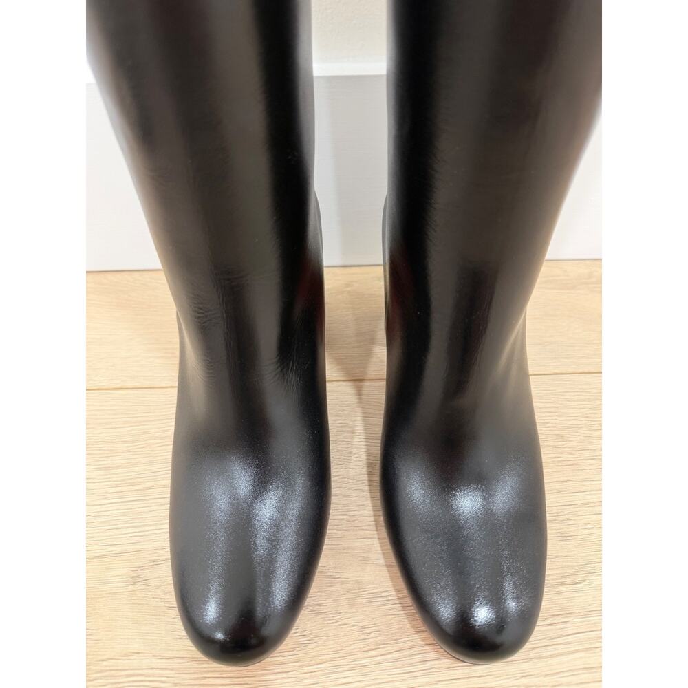 Christian Louboutin Janitta 85 Black Leather Knee High Block Heel Boot 40 - Picture 13 of 16